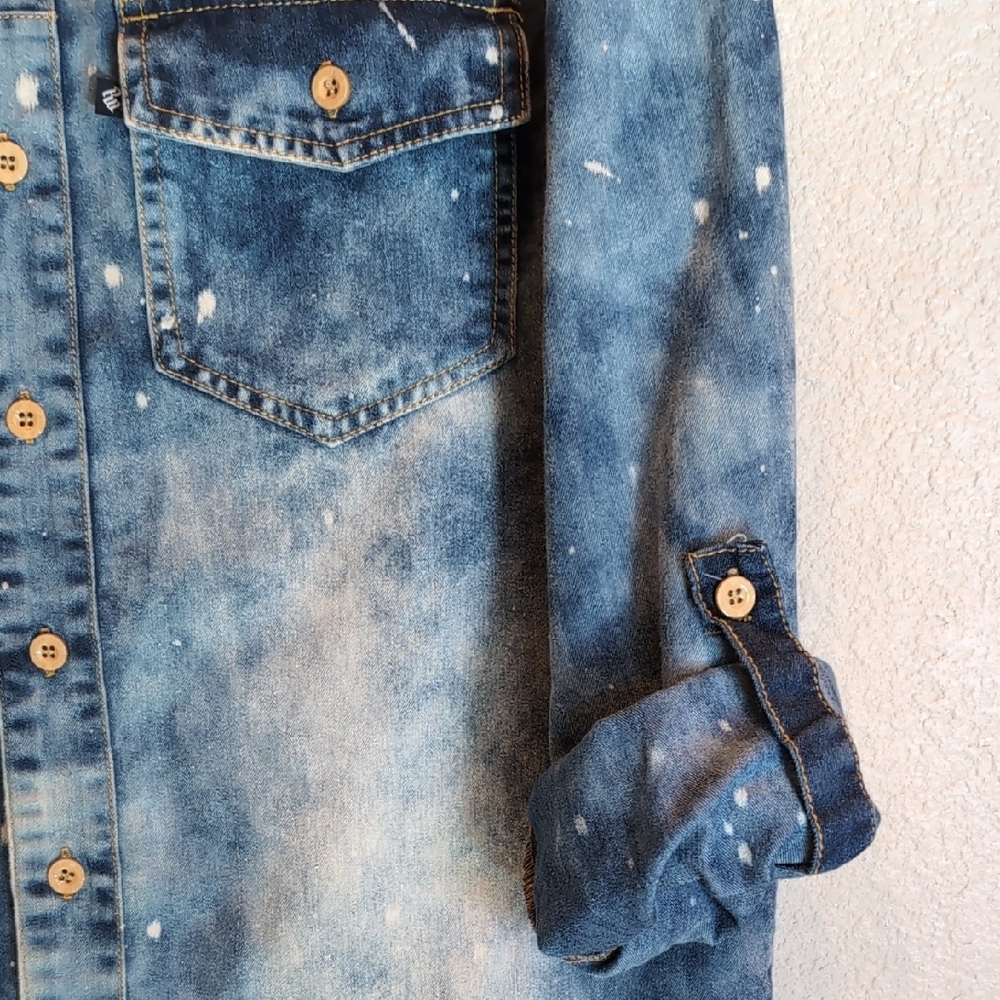 Rocawear Western Denim Button Down Shirt Y2K - Picture 9 of 9